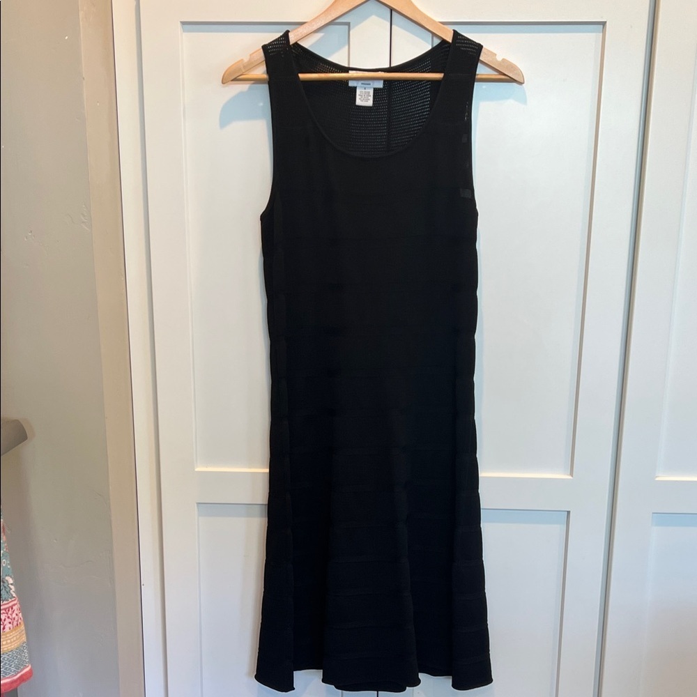 Carmen Marc Valvo Black Midi Dress S